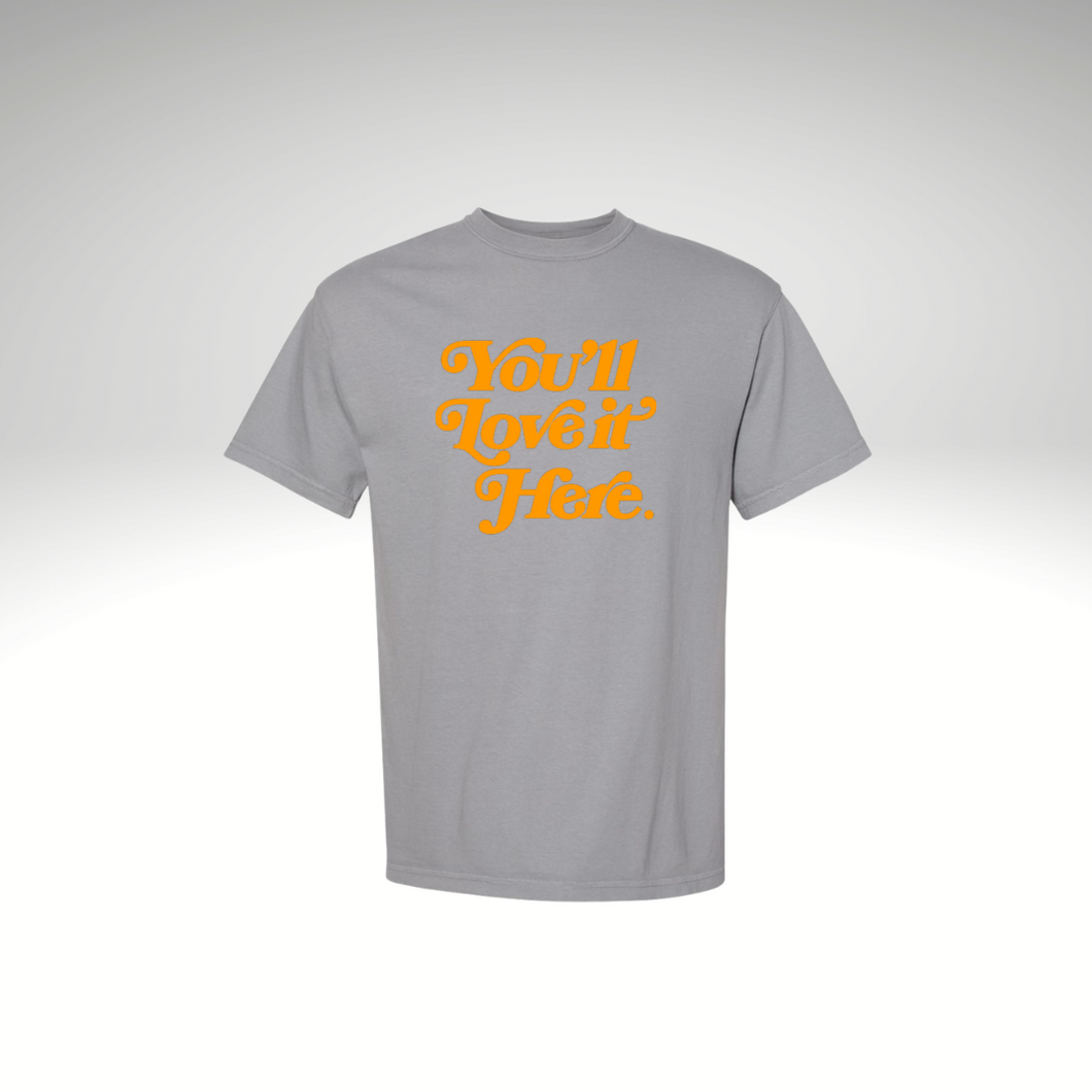 You'll Love it Here. Orange + Gray